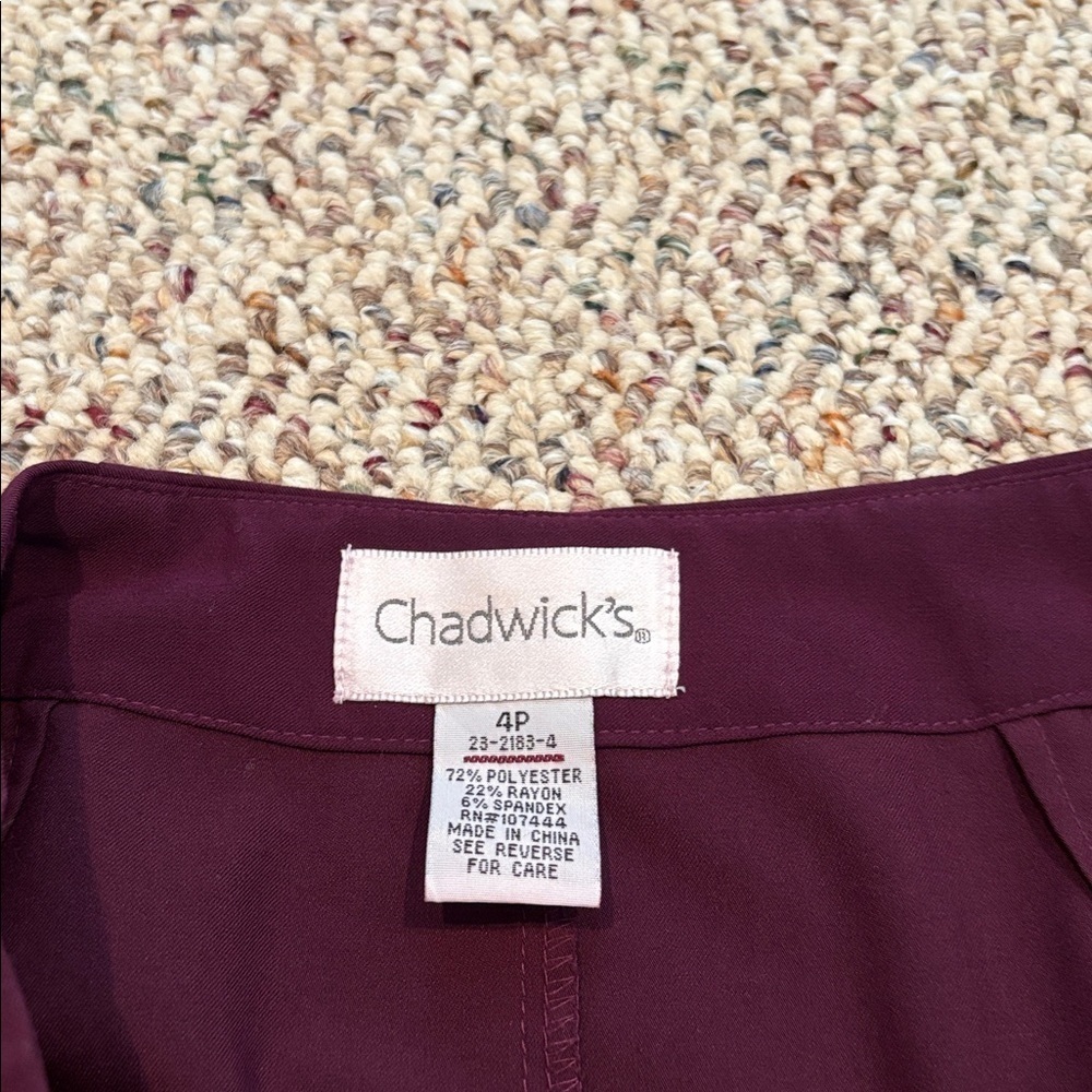Chadwicks Deep Purple Plum Pencil Skirt. Size 4 Petite - Picture 6 of 11